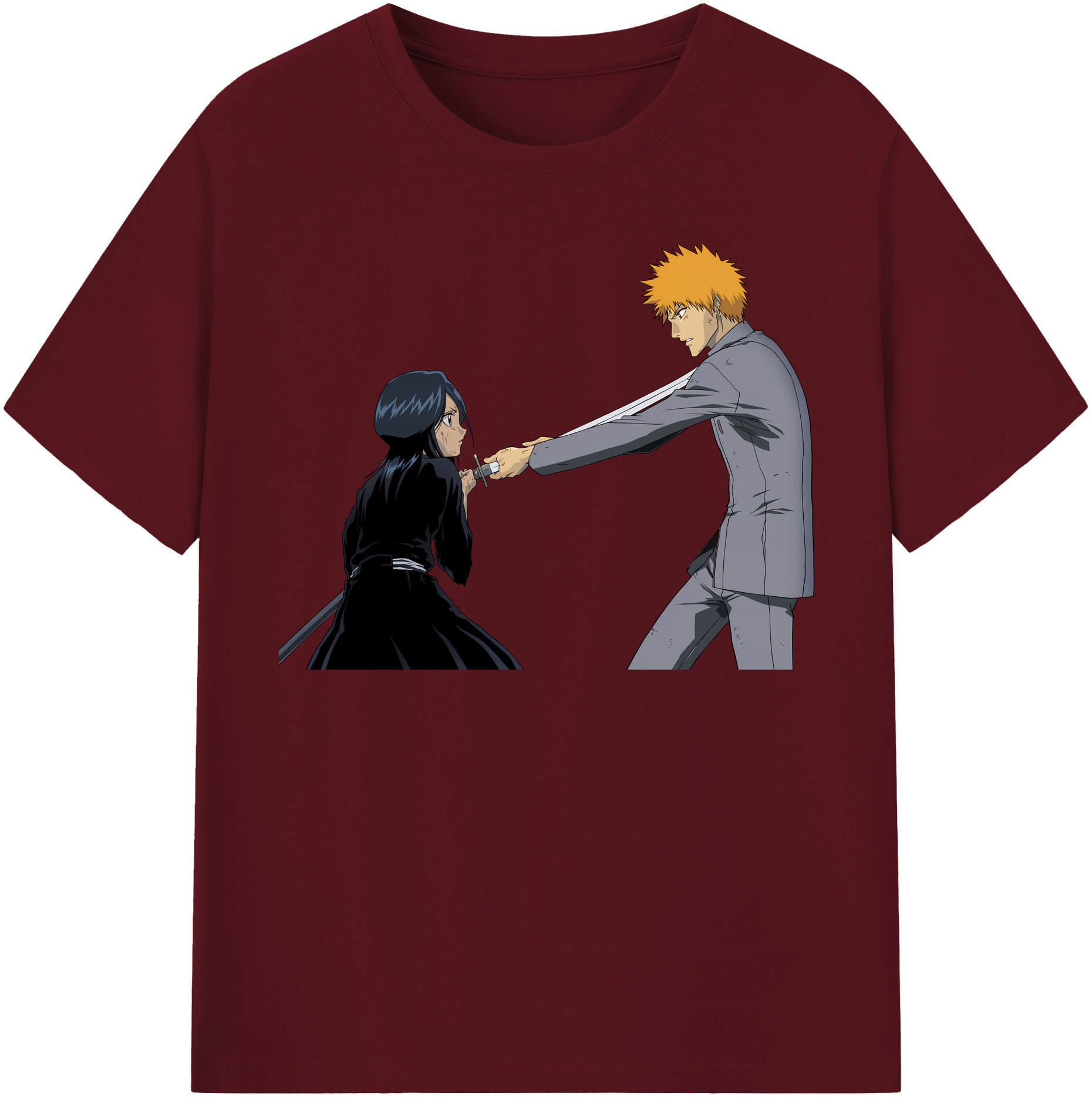 （画像用） ブリーチ 朽木ルキア BLEACH Kuchiki Rukia 綿100％半袖Tシャツ（フロントプリント）